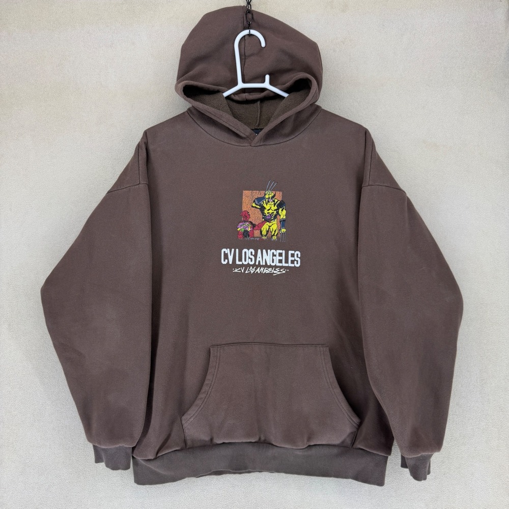 CV Los Angeles Marvel Deadpool‎ Wolverine Graphic Hoodie Brown XL Cotton Bland